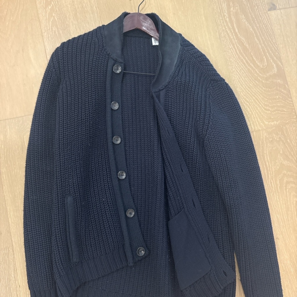 Armani Collezioni Black Cardigan Sweater